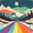Colorful Road at Night, variant on Yayeee 100% Cotton Hand Towels for Bathroom 16" x 28" Soft Absorbent Kitchen Towel, Black Cat