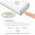 thumbnail image 4 of Battery Powered Operated Closet Lights Motion Sensored Activated Rechargeable Under Counter Cabinet Lighting Wireless Indoor Magnetic Lights for Closets,Kitchen,Hallway,Wardrobe,Stairs,Pantry, 4 of 10