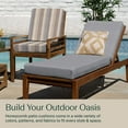 thumbnail image 3 of Textured Solid Platinum Grey Chaise Lounge Cushion, 3 of 8