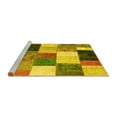 thumbnail image 2 of Ahgly Company Machine Washable Indoor Square Patchwork Yellow Transitional Area Rugs, 8' Square, 2 of 4