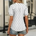 thumbnail image 4 of Summer Plus Size Tops for Womens 2025 Fashion Casual Print V-Neck Short Sleeve Casual Blouse, 4 of 6