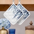 thumbnail image 2 of Blue Eucalyptus Pot Holders for Kitchen Heatproof Potholder, 5 Pack Weeping Botanical Leaf Watercolor Hot Pads Multipurpose Oven Pads Cloth Potholders Trivet for Cooking Baking, 2 of 8