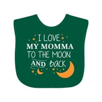 Inktastic I Love My Momma to the Moon and Back Boys or Girls Baby Bib