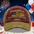 thumbnail image 2 of United States 250th Anniversary Hat,250th Anniversary Hat 1776-2026 Eagle Embroidery Patriotic Baseball Cap,250 Anniversary USA Hat for Men Women, 2 of 3