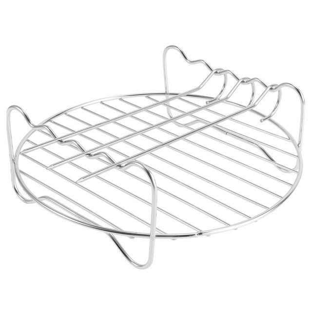 MasteelfCA Air Fryer Grilled Rack Stainless Steel Steam Rack Convenient Toast Rack Air Fryer Accessories