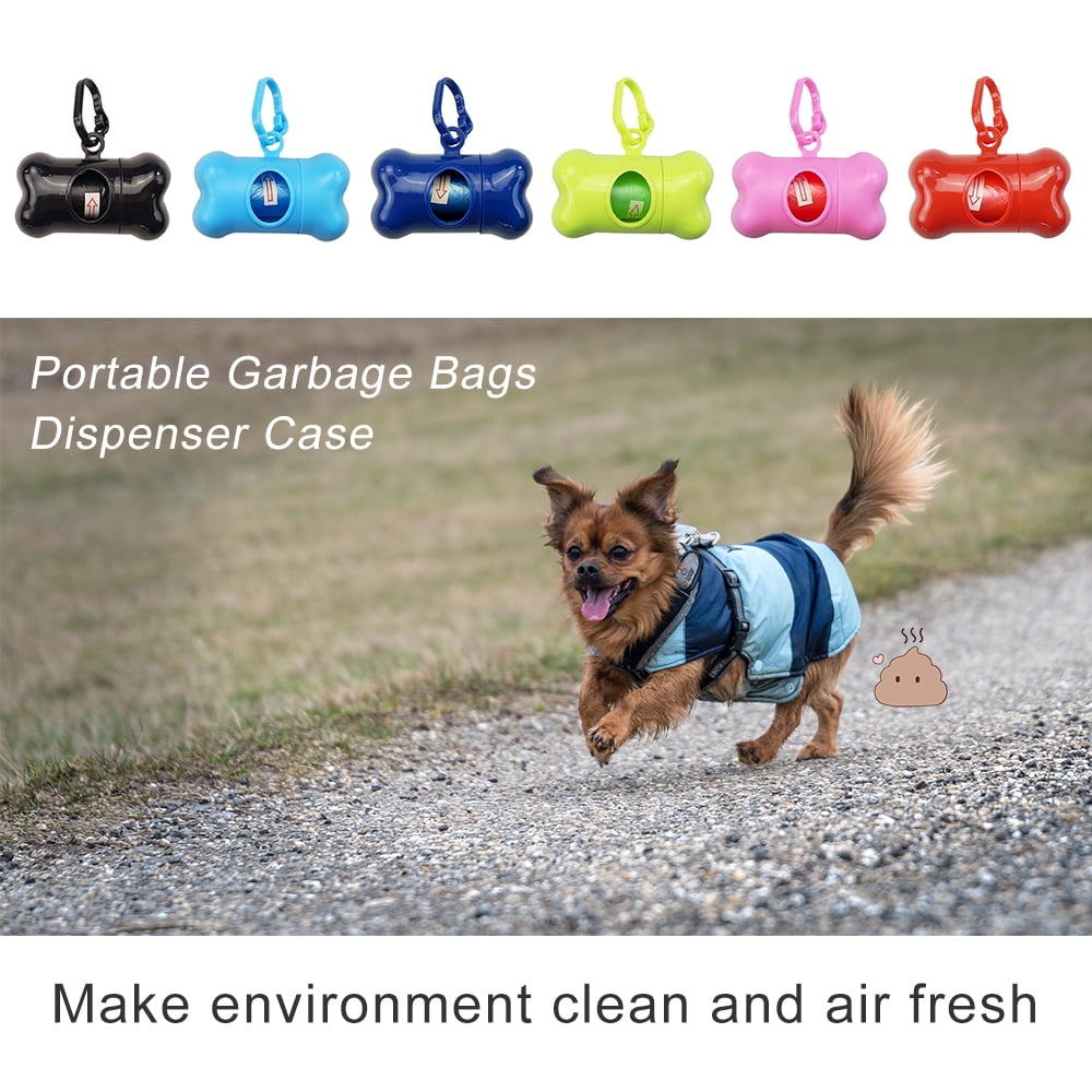 Cute Pet Dog Poop Holder Rubbish Bags Case Bone Shape Garbage Dispenser