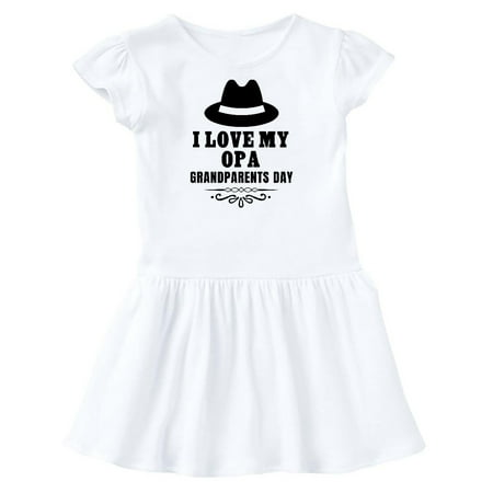 

Inktastic Grandparents Day I Love My Opa Gift Toddler Girl Dress