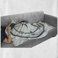 thumbnail image 6 of Compass Soft Flannel Fleece Blanket, Minimalist Design Compass with Windrose Finding Your Way on the Sea Navigation, Cozy Plush for Indoor and Outdoor Use, 50" x 60", Slate Blue Red, by Ambesonne, 6 of 6