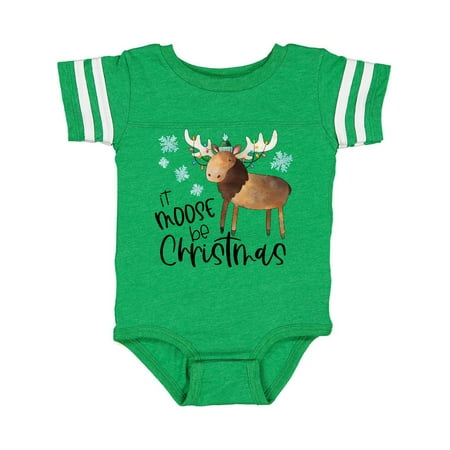 

Inktastic It Moose be Christmas Colorful Lights and Snowflakes Gift Baby Boy or Baby Girl Bodysuit