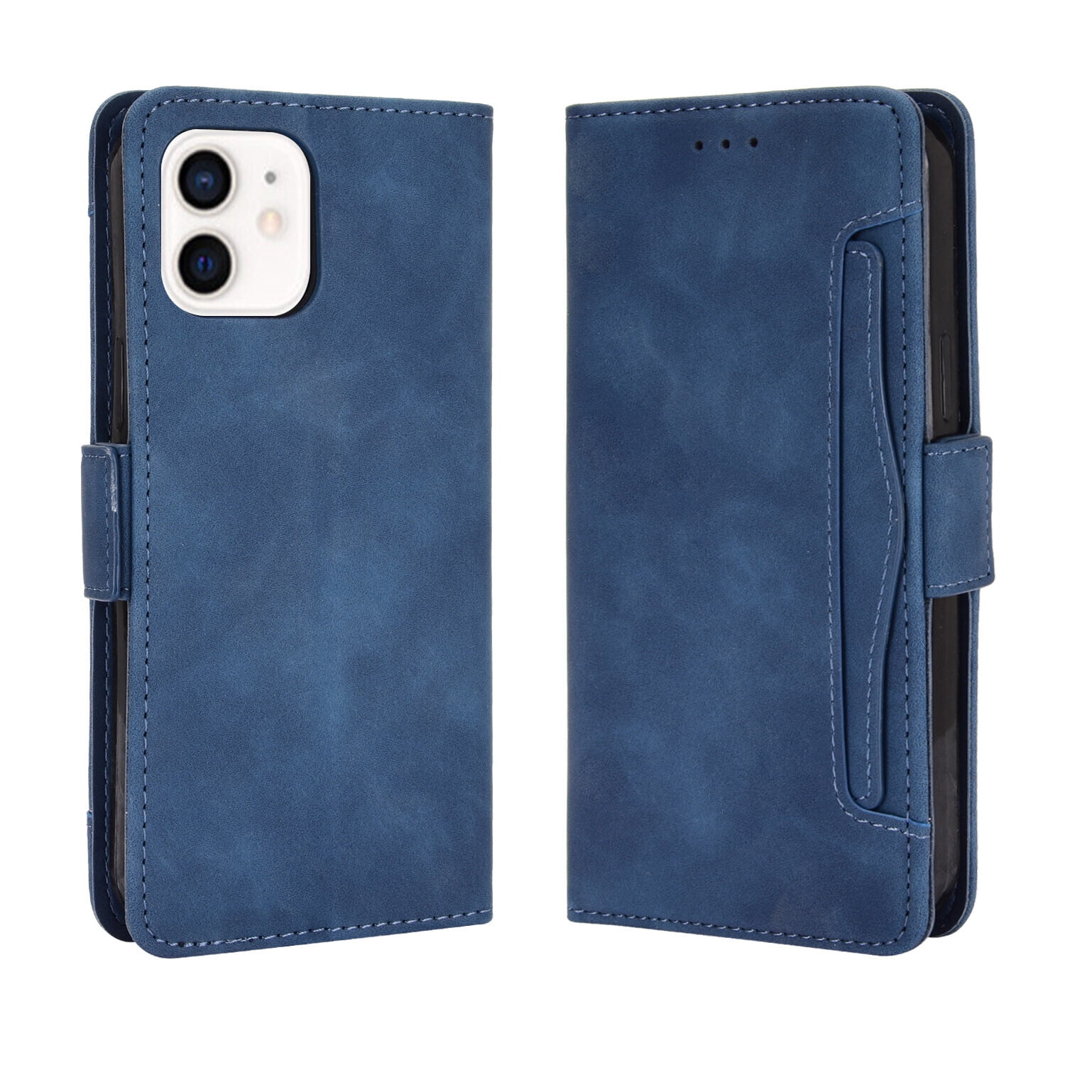 Blue Pouch Magnetic Detachable iPhone 12 Pro Max Leather Case