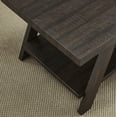 thumbnail image 3 of Narrow Side End Table with Storage Shelf, Wood Nightstand Sofa Table for Living Room, Bedroom, Weathered Espresso, 3 of 5