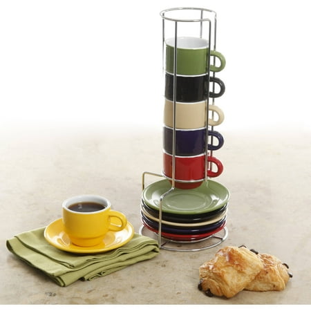 Atelier Espresso Cup - Gibson Home Jubilee 13-Piece Espresso Set With Caddy