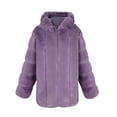 thumbnail image 5 of Lindreshi Winter Coats for Women 2023 Trendy Womens Ladies Warm Artificial Plush Coat Jacket Winter Jacket Hood Outerwear, 5 of 5
