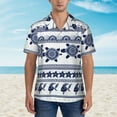 thumbnail image 6 of Picia Sea Underwater Turtles Gentle Cotton Regular Fit Short Sleeve Casual Hawaiian Shirt for Men-Large, 6 of 9