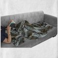 thumbnail image 6 of Exotic Soft Flannel Fleece Throw Blanket, Butterflies Jungle Queen Animal Wings Nature Moth Transform Print, Cozy Plush for Indoor and Outdoor Use, 70" x 90", Almond Green Black, by Ambesonne, 6 of 6