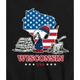 thumbnail image 3 of Peanuts - Wisconsin American Flag Snoopy - Toddler And Youth Short Sleeve Graphic T-Shirt, 3 of 6