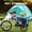 10#Blue,Steel, variant on Aosom 2 In 1 Bike Trailer,Foldable Dog Bike Stroller with Aluminum Frame,Quick Release Wheels,Safety Leash,Anti-Slip Mat,Hitch Coupler,Reflectors,Flag for Medium Dogs,Green,Green Aluminum Pet
