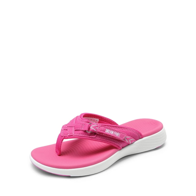 DREAM PAIRS Chanclas de moda para mujer Sandalias con soporte para el arco y amortiguación suave