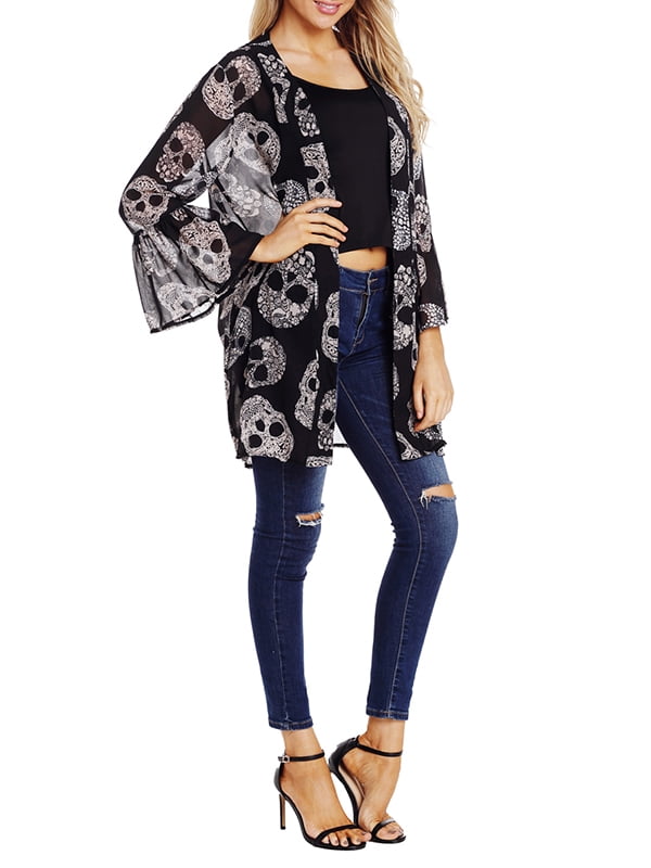 skull cardigan walmart
