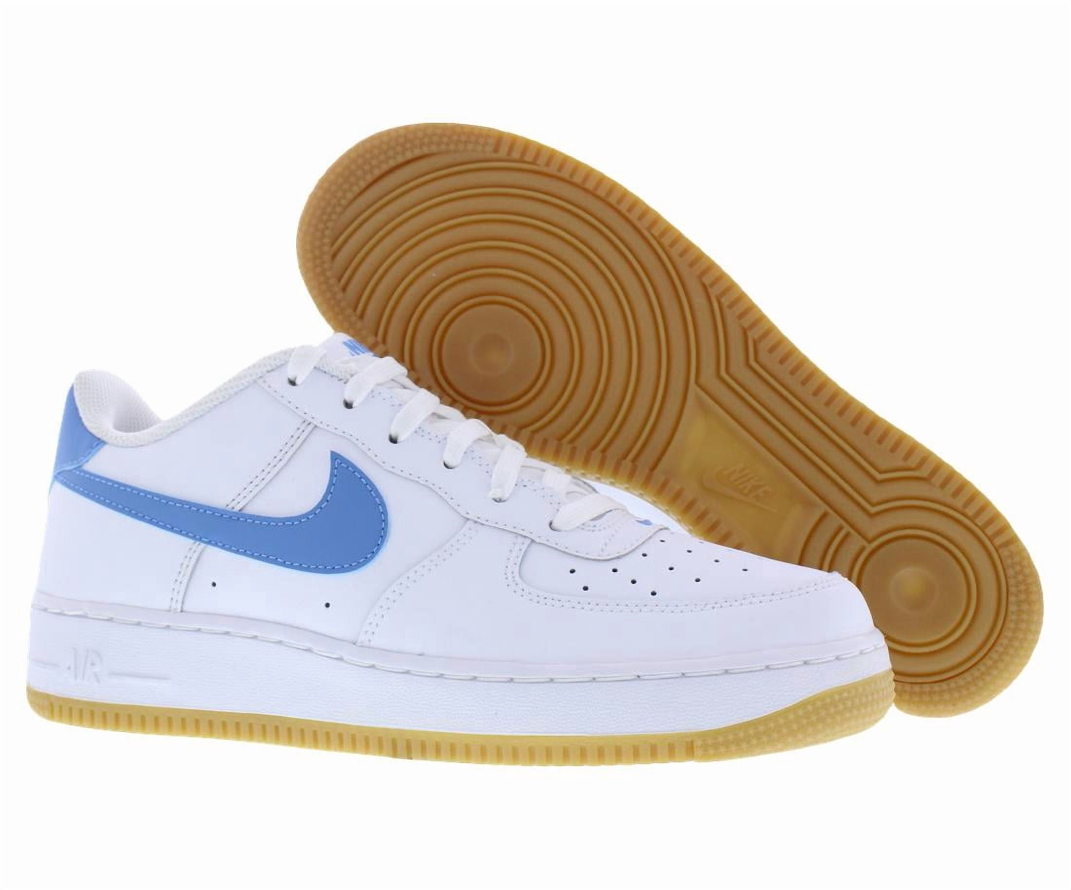 Nike Air Force 1 Leather GS Boys Shoes Size 7, Color: White/Blue Beyond