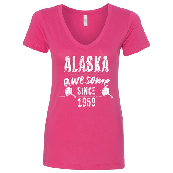 Inktastic Alaska Awesome Since 1959 Women's V-Neck T-Shirt