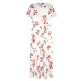 thumbnail image 6 of gakvbuo Plus Size Maxi Dress For Women With Pockets Loose Casual Summer Dresses Plus Size Women Casual Round Neck Summer Short Sleeve Print Loose Pocket Long Dress, 6 of 6