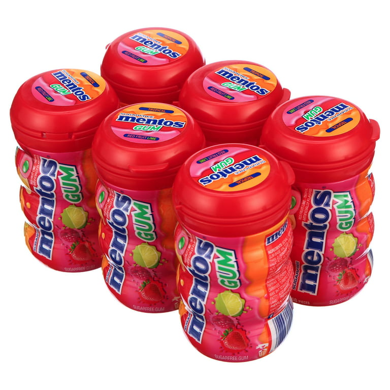 Mentos Sugar Free Red Fruit Lime Tropical Flavored Chewing Gum, 50 pc -  Harris Teeter