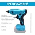 thumbnail image 4 of Xirurus Cordless Electric Hot Melt Glue Gun 60W High Power 11mm Applicator Tool for Home DIY Crafts 10 inches / 25.4 cm, 4 of 7