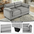 thumbnail image 6 of Bonzy Home Modern Loveseat Modular Sectional Sofa Couches for Living Room Entertaining Guests or Relaxing Alone for Small Spaces Apartment Gray, 6 of 7