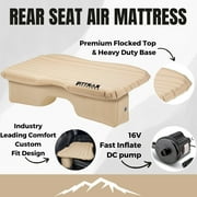 AirBedz Pittman Inflatable Rear Seat Air Mattress with Pump, For Full-Size Trucks, Tan