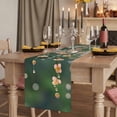 thumbnail image 2 of Pink Spring Flowers 108 Inch Table Runner, Botanical Summer Floral Farmhouse Farmhouse Dresser Scarf Cotton & Linen Tablerunner for Dining/Kitchen Island/Holiday Party Décor 13" x 108", 2 of 9