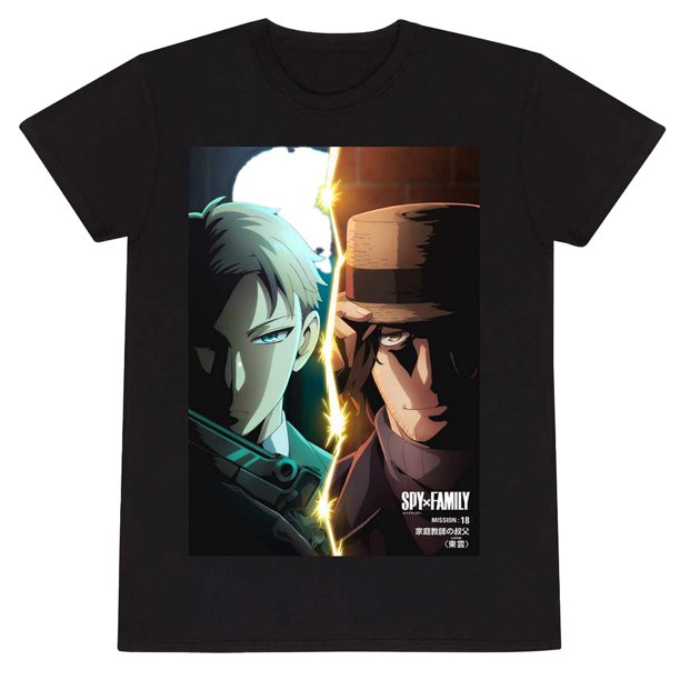 Spy x Family - Camiseta Pantalla Dividida para Adultos Unisex (Negro)