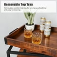 thumbnail image 3 of Utopia Alley Bar Cart - 3 Tier Rolling Cart W/ Wine Glass Rack, Home Entertaining Liquor Cart For Drink & Beverage, Home Bar & Serving Carts, Rolling Bar Cart, Home & Kitchen Carts On Wheels (Modern), 3 of 10
