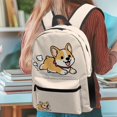 thumbnail image 5 of Psesaysky Cartoon Running Corgi Backpack for Teen Boys Girls Schoolbag 17 Inch Large Capacity Rucksack with Adjustable Shoulder Straps& Smooth Zipper Knapsack for Travel Daypack Shoulder Bag, 5 of 7