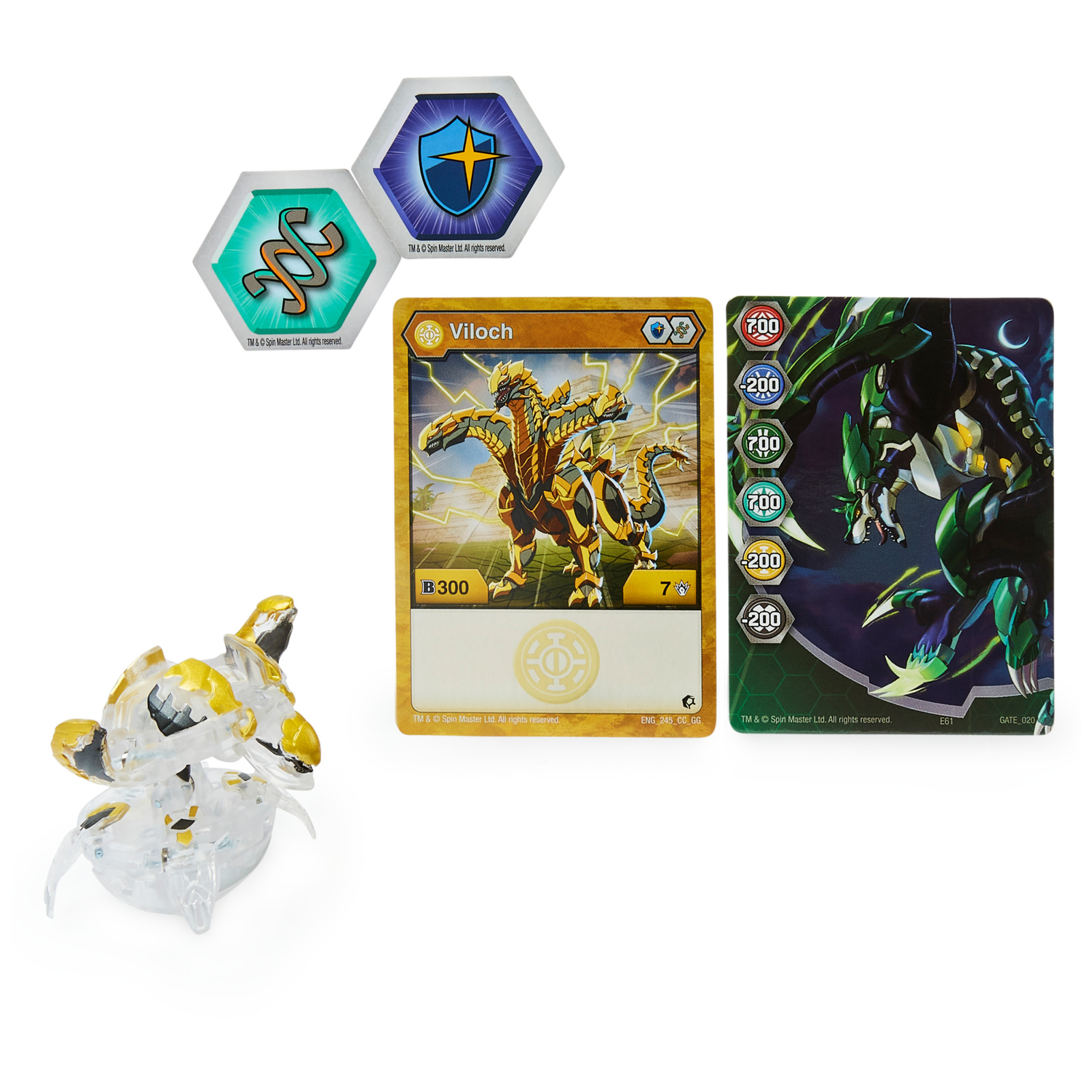 Bakugan Geogan Rising 2021 - Figura Diamond Falcron 2 Con Carte E BakuCores
