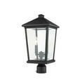 thumbnail image 5 of Z-Lite Beacon 2 Light 20" Glass Aluminum Outdoor Lamp Post Fixture in Black, 5 of 5