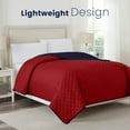 thumbnail image 3 of Martex Reversible Microfiber Full/Queen Coverlet, Ultra Soft Breathable Bedding, Red/Navy, 3 of 8