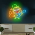 thumbnail image 3 of Craftnamesign Turkey Play Guitar Neon Light, Music Studio LED Sign, Thanksgiving Wall Art, 3 of 5