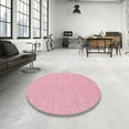 thumbnail image 3 of Ahgly Company Indoor Rectangle Contemporary Dark Hot Pink Abstract Area Rugs, 2' x 5', 3 of 6