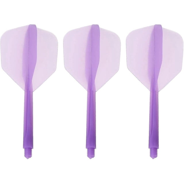 Integrated Dart Shaft & Flights, 3 Pack Durable Plastic Dart Flight Set, Purple