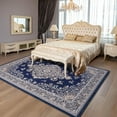 thumbnail image 6 of Junovo Soft Vintage Rug Print Boho Rugs Area Rug for Living Room,4'x6'Blue, 6 of 7