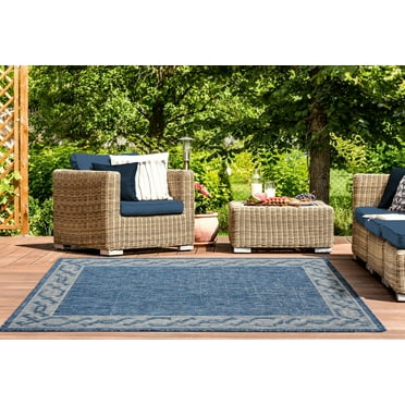 United Weavers Mali Parmalee Traditional Border Area Rug, Blue, 5'3" x 7'6"