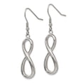 thumbnail image 3 of FB Jewels Stainless Steel Polished Infinity Symbol Shepherd Hook Earrings, 3 of 4