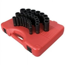Sunex Tools SUU-2646 0.5 in. Drive Metric Deep Impact Socket Set - 26 Piece