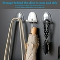 thumbnail image 3 of 2 Pack Razor Holder for Shower Wall, Self Adhesive Razor Hanger Hooks, Waterproof Shaver Holder for Bathroom Kitchen, Multi-Purpose Plastic Hook for Loofah Towel (Clear), 3 of 6