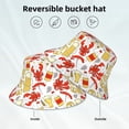 thumbnail image 2 of Fotbe Crabs And Beer Sombrero Tipo Pescador con Estampado – Sombrero de Sol de Algodón de Moda para Playa, Golf, Pesca, 2 of 6