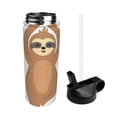 thumbnail image 2 of Yiaed Cute Sloth In Yoga Pose Tree Print Water Bottle with Straw Lid, Stainless Steel Double Wall Insulated Water Bottle | Leak-Proof and Spill-Proof Water Bottle, 2 of 8