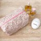 thumbnail image 4 of Bolsa de cosméticos con diseño floral rosa, bolsa de viaje con cremallera para guardar productos para el cuidado de la piel, bolsa de almacenamiento portátil, bolsa suave, 4 of 5