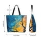 thumbnail image 5 of Balery Abstract Night Sky Tree Bolsa Tote Estilo Estético con Cremalleras, Bolsa de Hombro, Bolsa de Compras Grande y Plegable, 5 of 8
