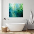 thumbnail image 6 of Wall Art Prints, Blue Green Framed Canvas Prints for Bedroom Living Room Bathroom Office, Modern Oil Painted Abstract Artistic Gallery Wrap Wall Art Poster for Gifts Home Decor 16"x16", 6 of 9